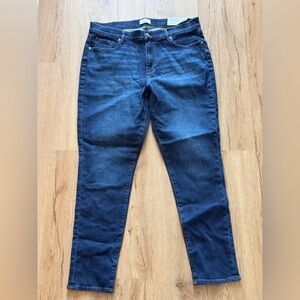 Loft Women's Skinny Mid Rise Jeans in Dark Blue